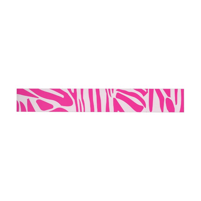 Pink Zebra Print Pattern Wraparound Address Label (Individual)
