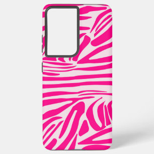 Pink zebra print samsung galaxy case