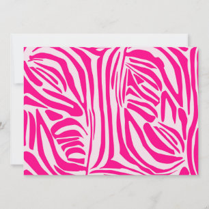 Pink zebra print save the date