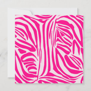Pink zebra print save the date