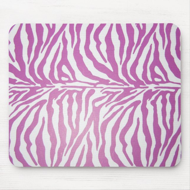 Pink zebra print shoes mouse pad (Front)