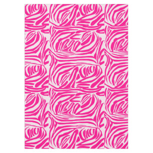 Pink zebra print tablecloth