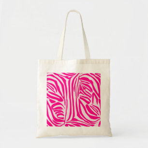 Pink zebra print tote bag