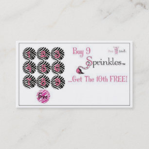 Pink Zebra Punch Card