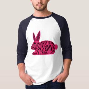 Pink Zebra Rabbit T-Shirt