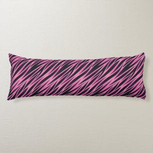 Pink Zebra Stripe Background Body Cushion