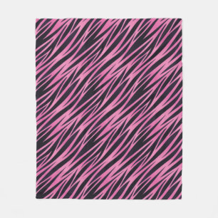 Pink Zebra Stripe Background Fleece Blanket