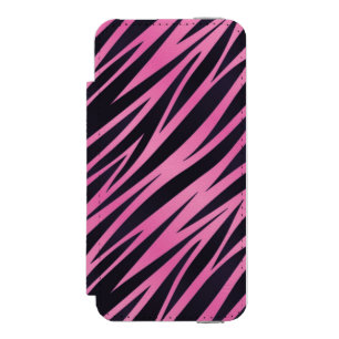 Pink Zebra Stripe Background Incipio Watson™ iPhone 5 Wallet Case