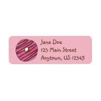 Pink Zebra Stripe Doughnut Doughnut Breakfast Food