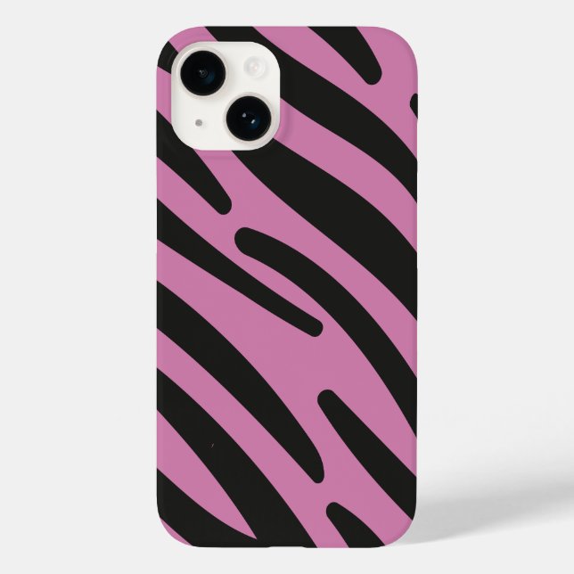 Pink Zebra Striped Case-Mate  iPhone Case (Back)