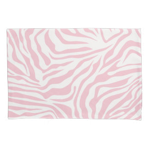 Pink Zebra Stripes Wild Animal Print Zebra Pattern Pillowcase