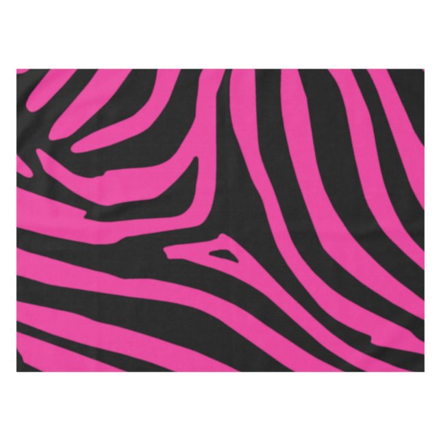 Pink Zebra Tablecloth (Front (Horizontal))