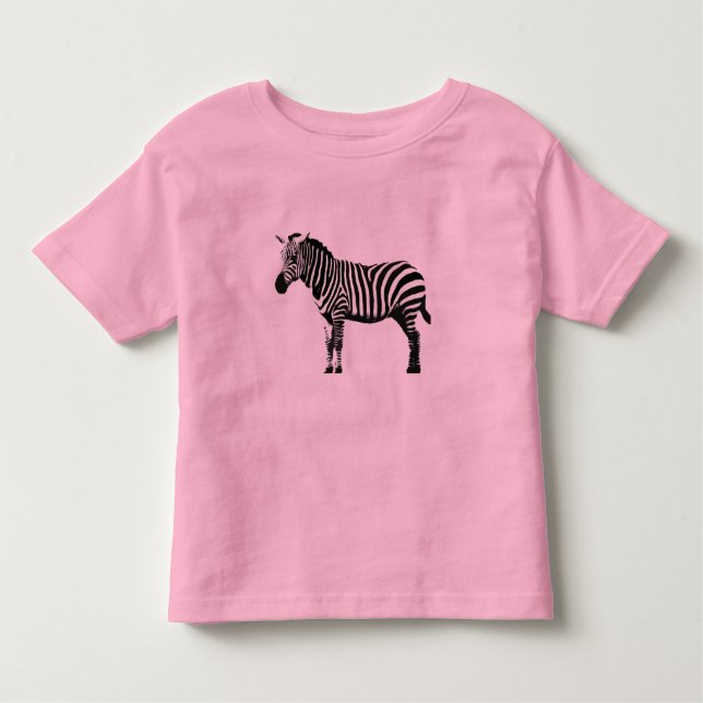 Pink Zebra Toddler T-Shirt (Front)