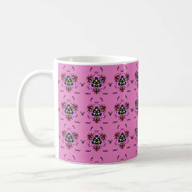 Pink Zen Mandala" Coffee Mug (Left)