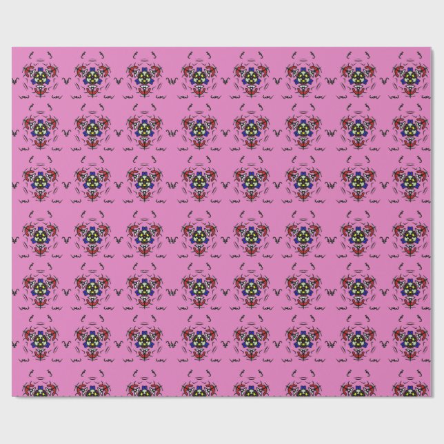 Pink Zen Mandala" Wrapping Paper (Flat)