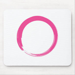 Pink Zen Symbol / Enso Circle Mouse Pad