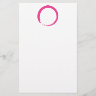 Pink Zen Symbol / Enso Circle Stationery