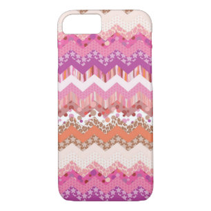 Pink zigzag background iPhone 8/7 case