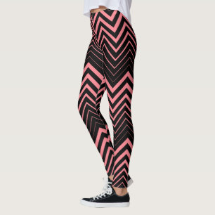 Pink Zigzag Chevron Leggings