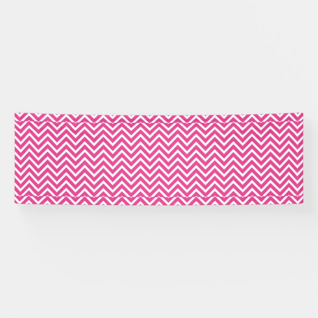 Pink Zigzag Chevron Pattern Banner (Horizontal)