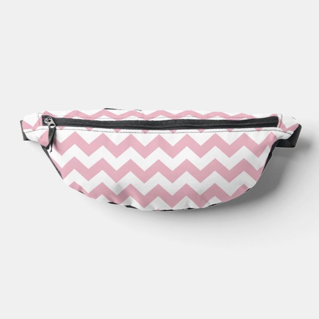 Pink Zigzag, Pink Chevron, Geometric Pattern Bum Bags (Lay Down)