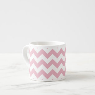 Pink Zigzag, Pink Chevron, Geometric Pattern Espresso Cup