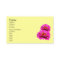 Pink Zinnia Flowers Business Card