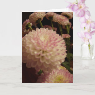 Pink Zinnia Flowers Card