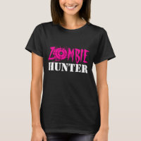 Pink zombie hunter t shirt for women and girls