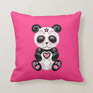 Pink Zombie Sugar Panda Cushion