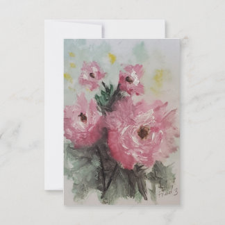 Pinkaluscious Roses Thank you Card