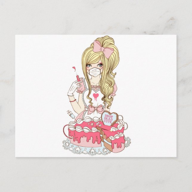 Pinkarol for Drop Dead Cute Postcard (Front)