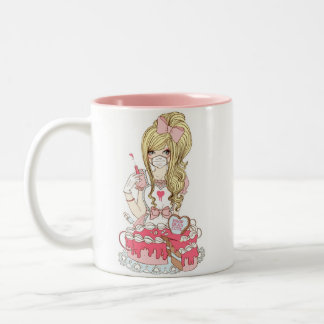 Pinkarol for Drop Dead Cute Two-Tone Coffee Mug