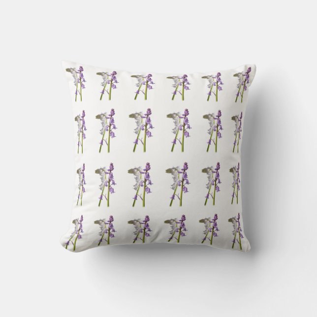 Pinkbells Fabric Pattern. Cushion (Front)