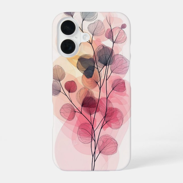 Pinkberry Drops iPhone 16 Case (Back)