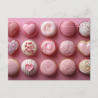 Pinke Sweet Cupcakes Valentine's Day Postcard