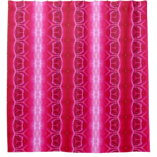 Pinkey Rose Ikat 8 Shower Curtain (Front)