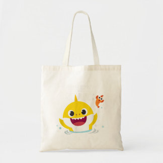 Pinkfong Baby Shark with text Tote Bag