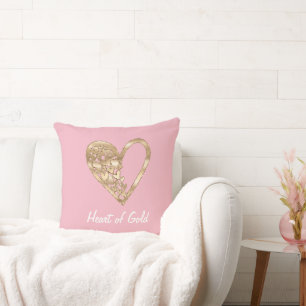 PinkHeart of Gold Cushion
