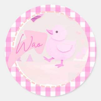 Pinki chik classic round sticker