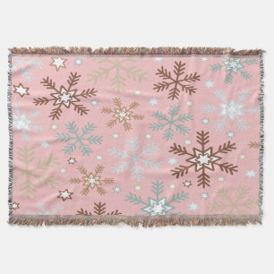 Pinkie Snowflake Throw Blanket