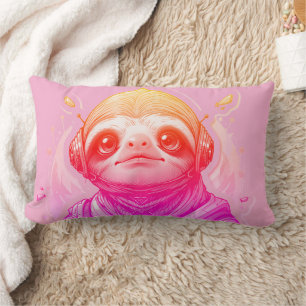 Pinkish Gleams, Cool Streams 33 x 53  Lumbar Cushion