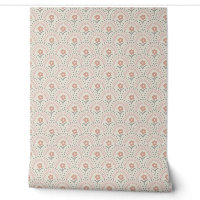 Pinkish Grey Floral Pattern