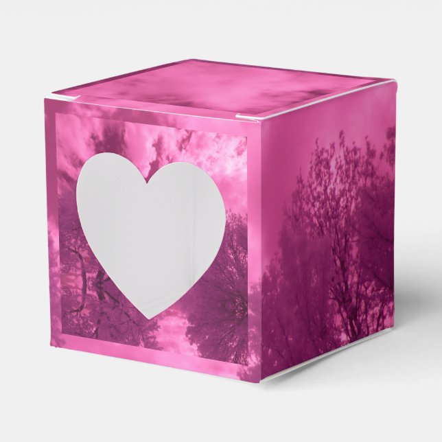 Pinkish Hues Infrared Cloud Favour Box (Front Side)