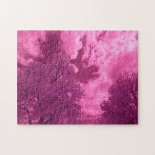 Pinkish Hues Infrared Cloud Jigsaw Puzzle