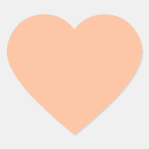 pinkish orange solid colour heart sticker