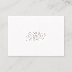 Pinkish Red floral Design Place Card