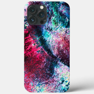 Pinkish splash increase that look like rock crater iPhone 13 pro max case