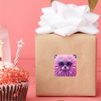 Pinkishes Character Square Sticker