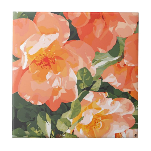 PinkMagnolia Ceramic Tile (Front)